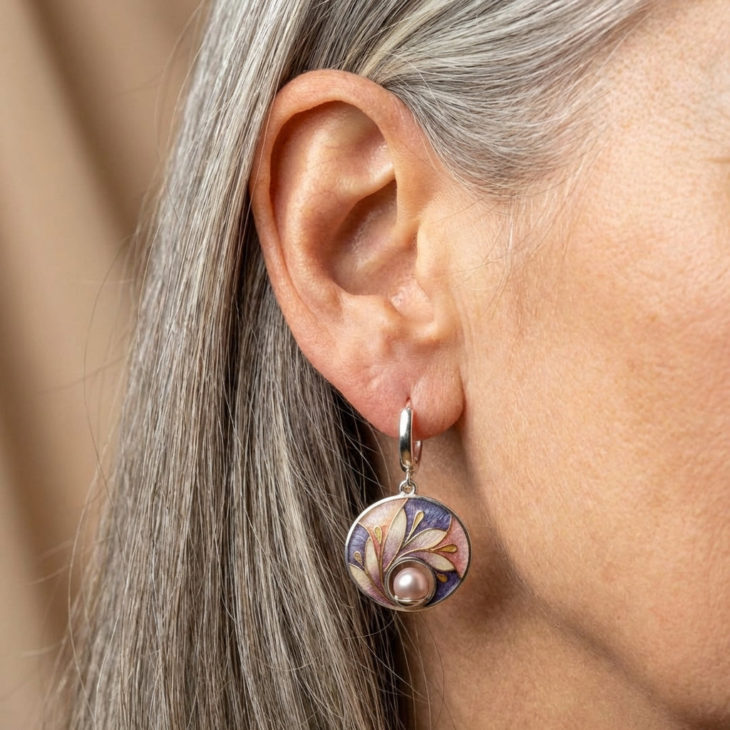 Acrylic Earrings With Pearls