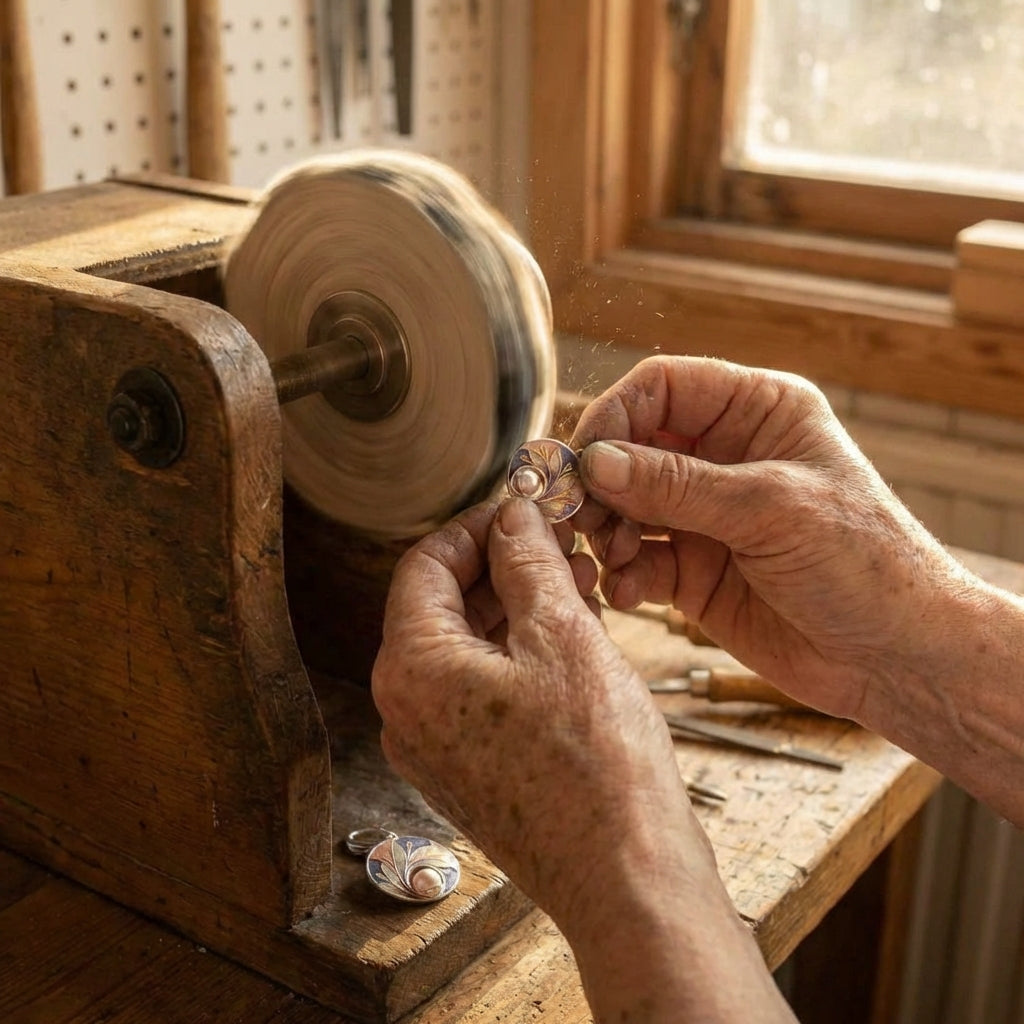 Acrylic Earrings With Pearls