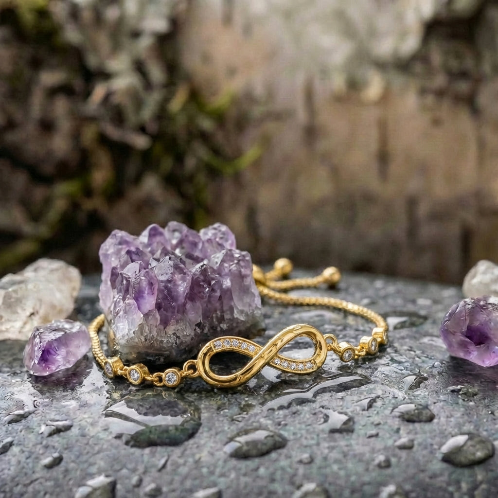 Adjustable Infinity Bracelet In Silver