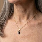 Alessia Black Onyx Bar Necklace