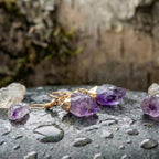 Amethyst Gold Earrings