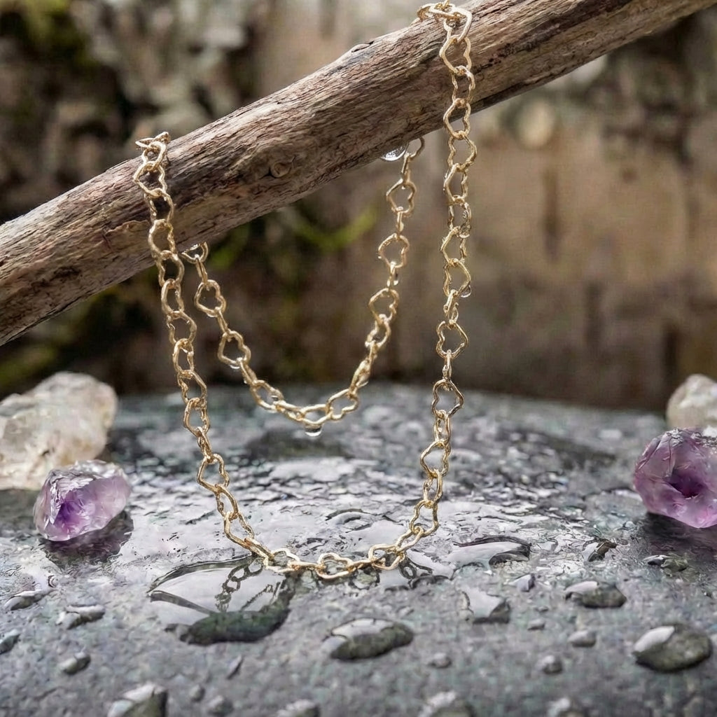 Amore Heart Link Choker Necklace