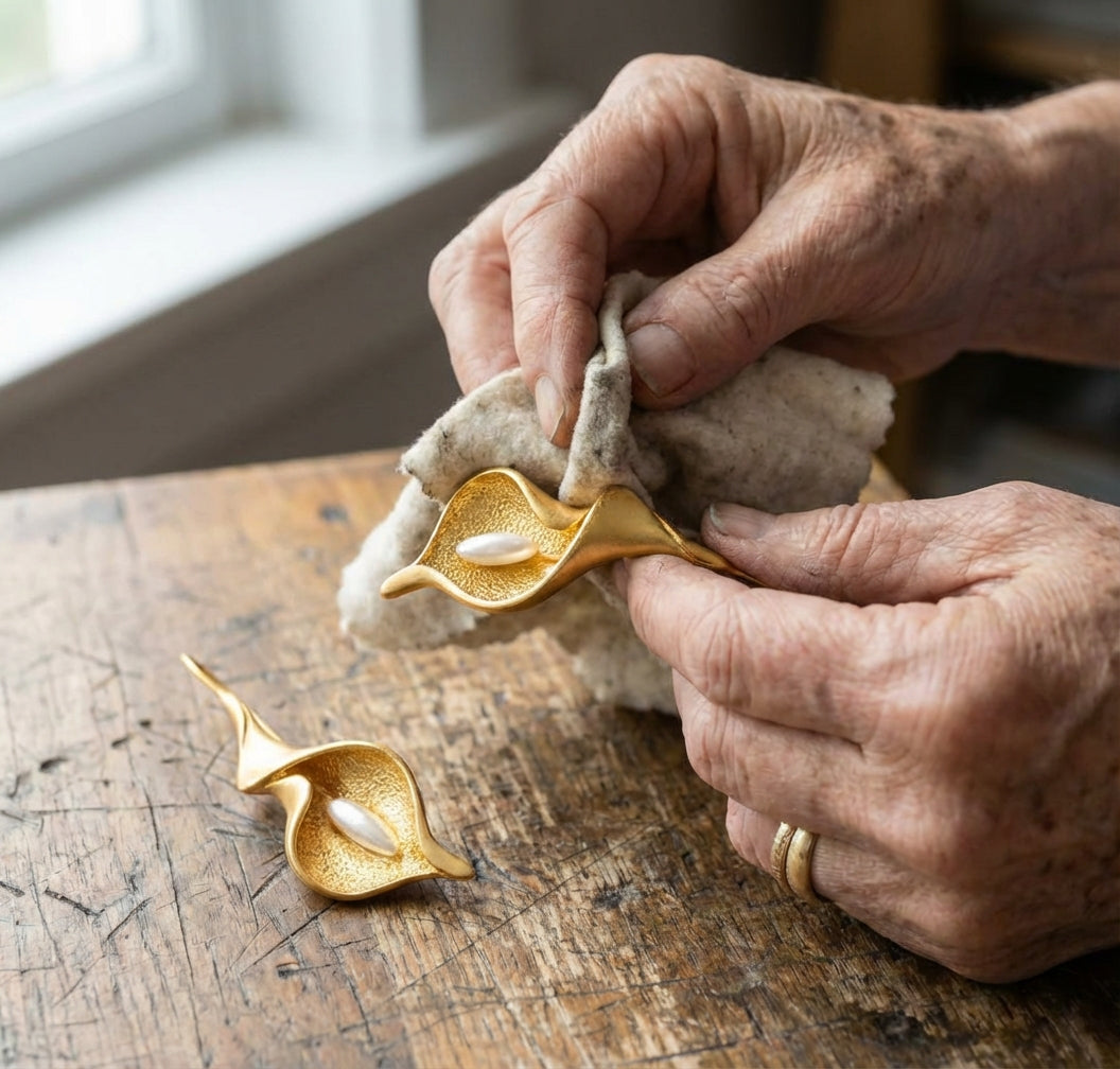 Blooming Flower Gold Earrings