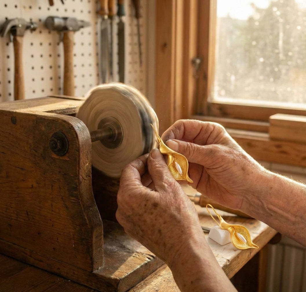 Blooming Flower Gold Earrings
