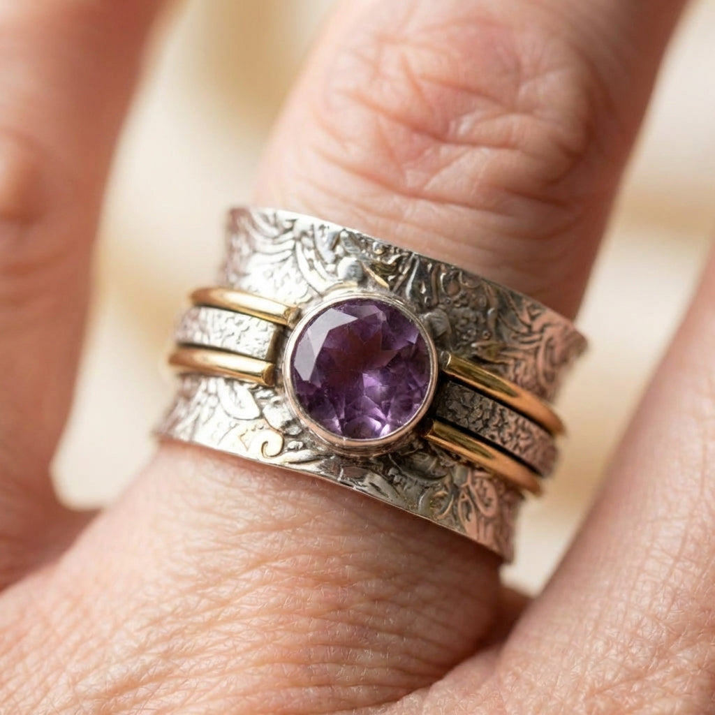 A Bohemian Crystal Meditation Ring