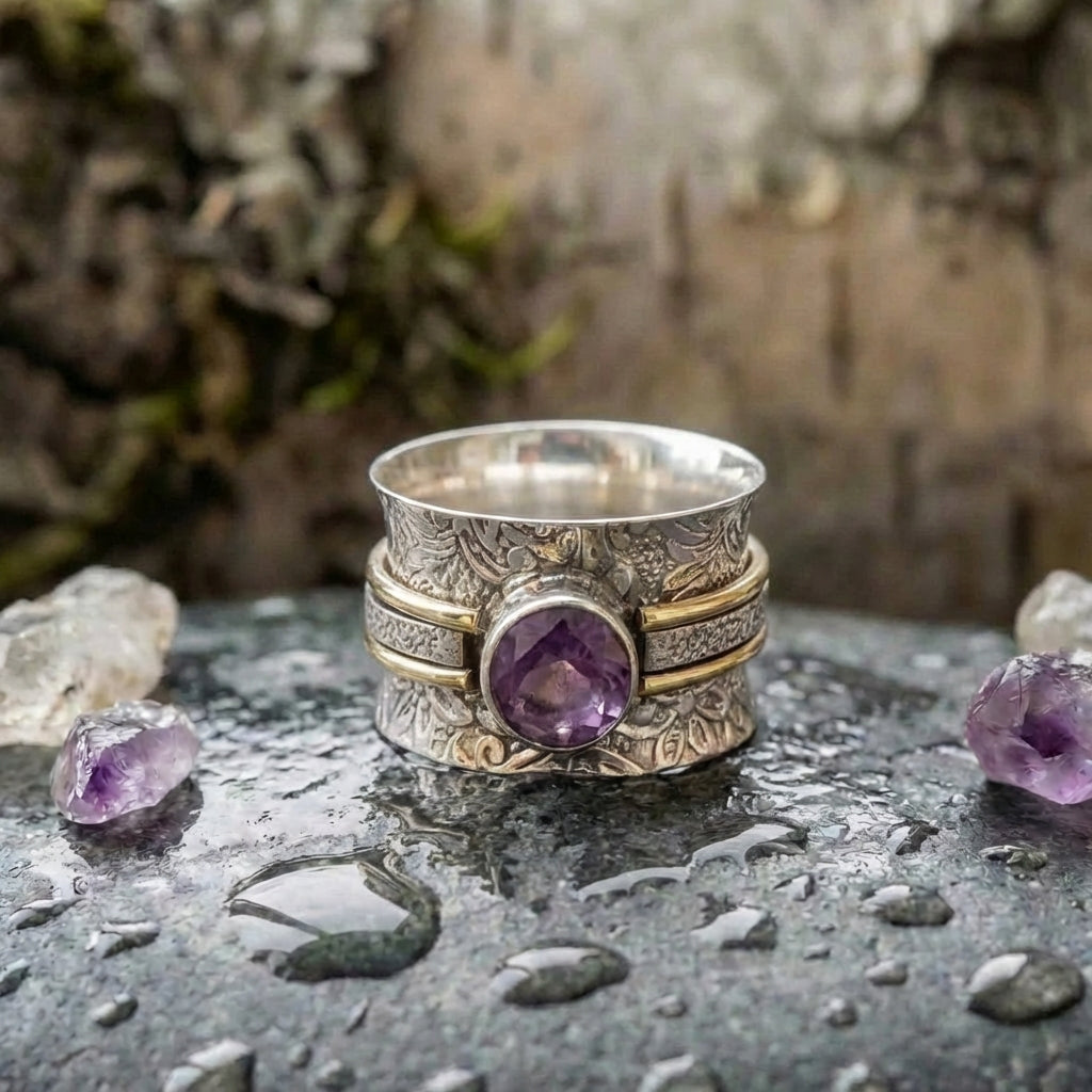 A Bohemian Crystal Meditation Ring