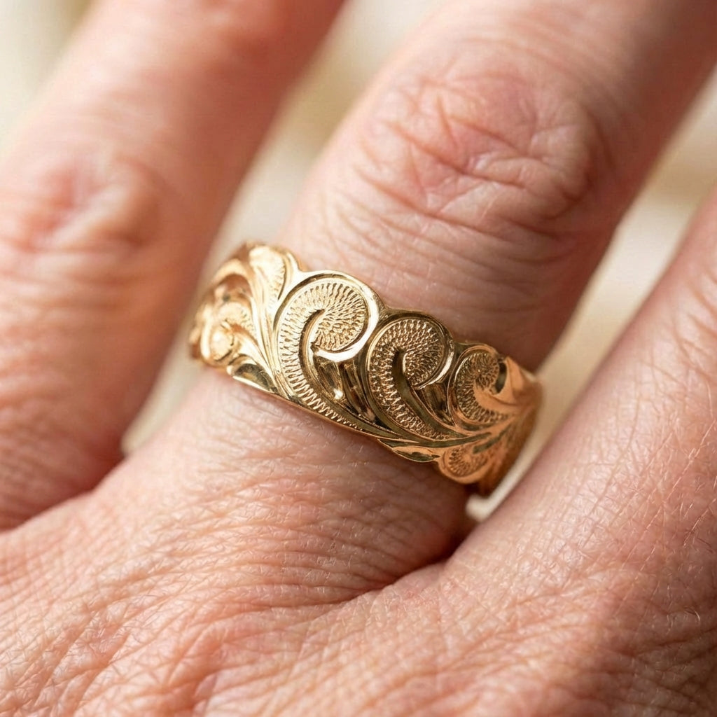 Bohemian Floral Gold Ring