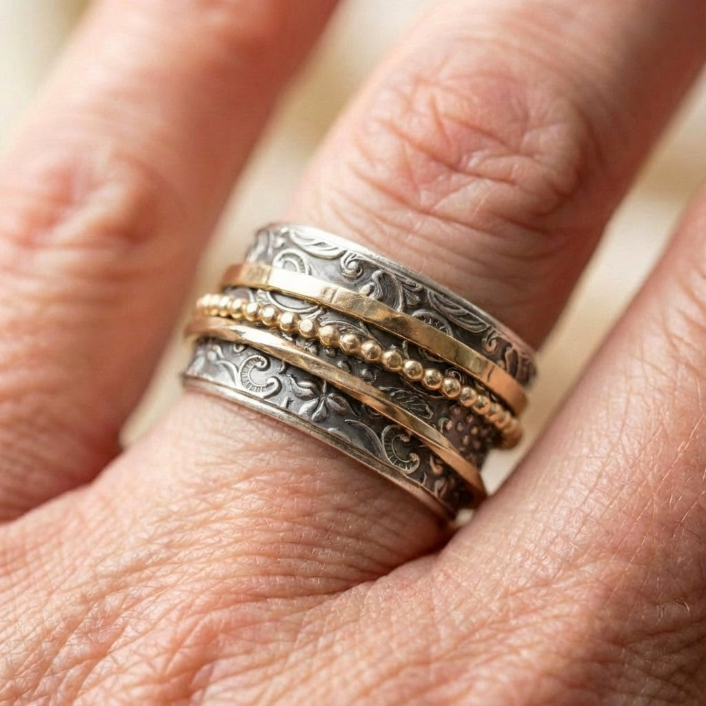 Bohemian Ornate Silver Ring