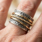 Bohemian Wide Three Layer Ring