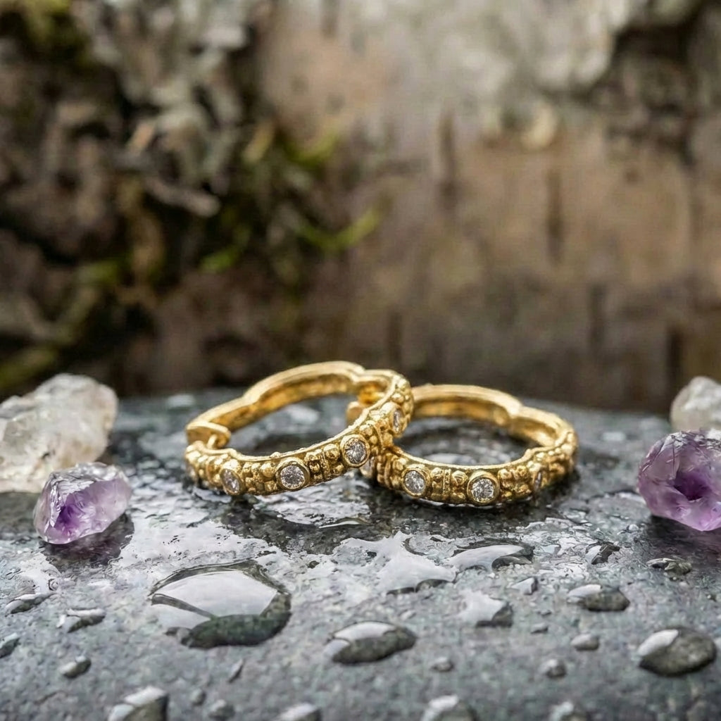 Boho Golden Hoop Earrings