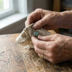 Boho Opal Necklace In Silver
