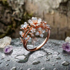 A Bright Crystal Blossom Ring