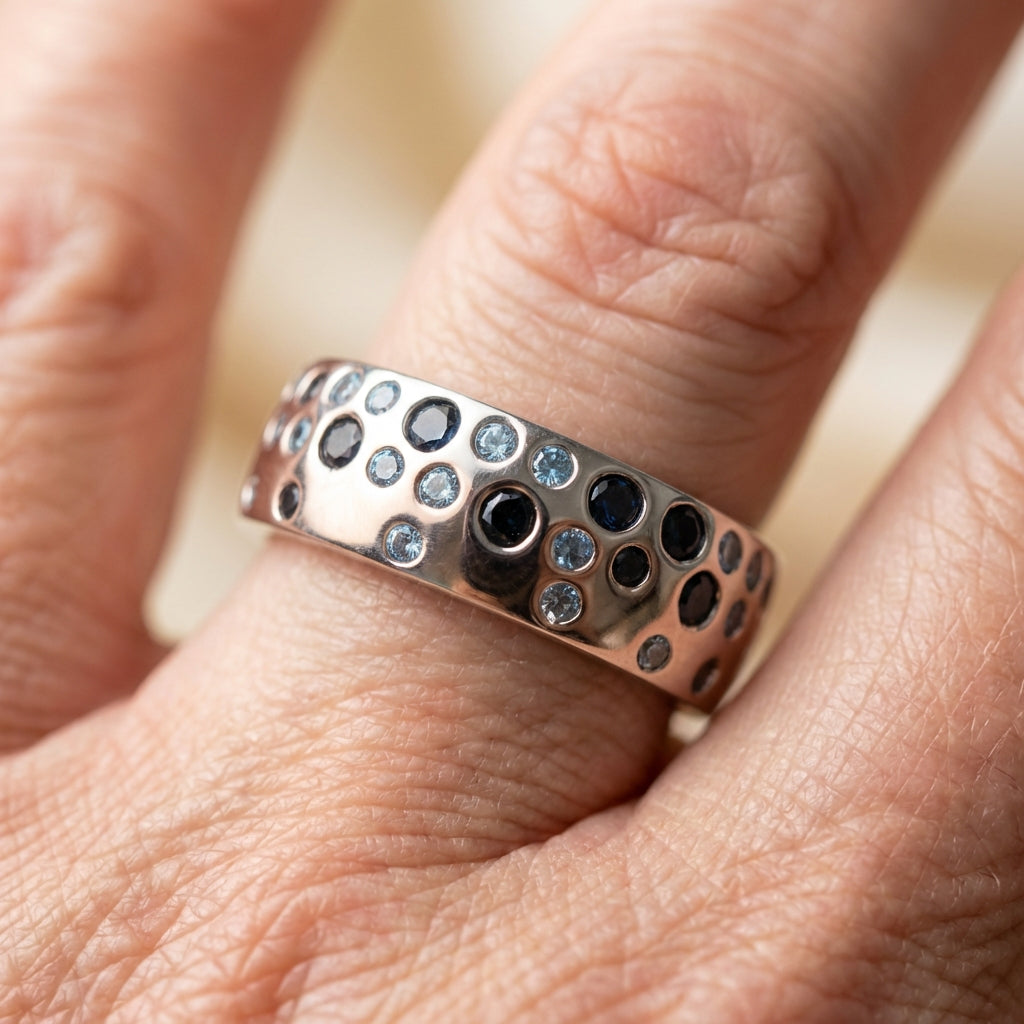 Classic Blue Zirconia Ring