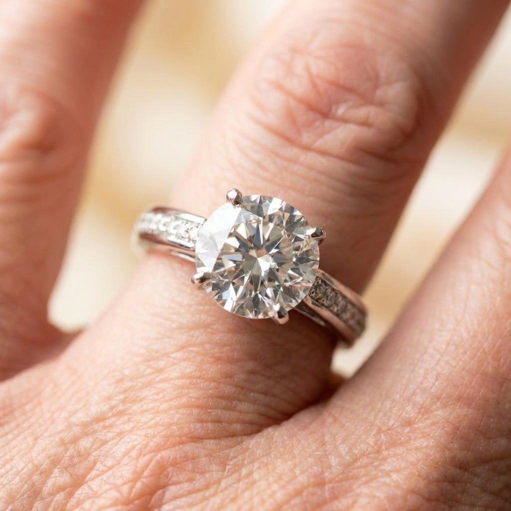 Classic Crystal Engagement Ring