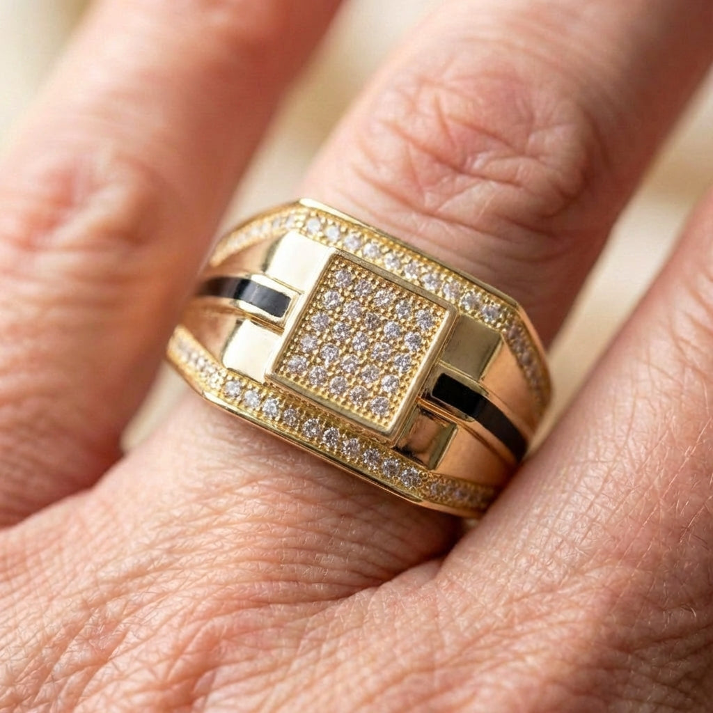 Classic Gold Zircon Ring