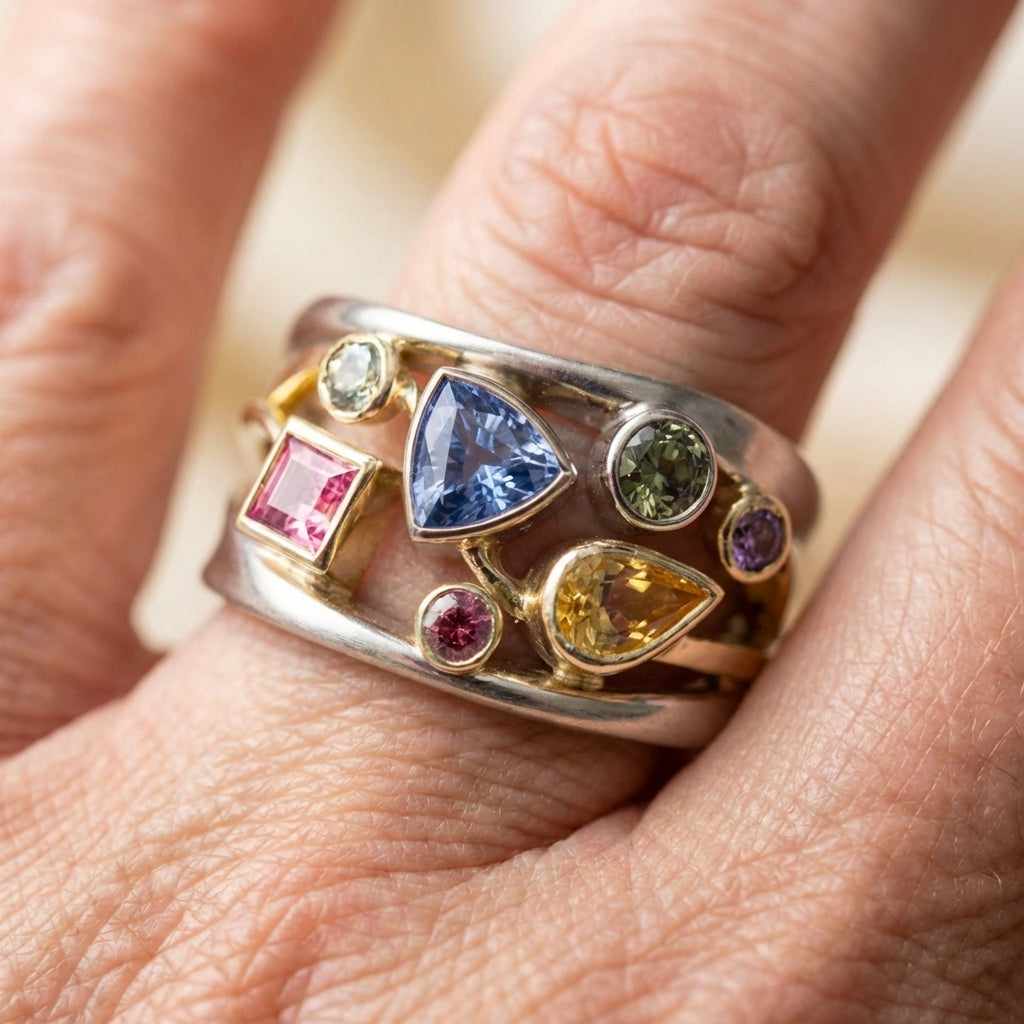 Colorful Gemstone Statement Ring