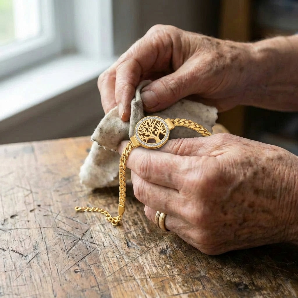 Crystal Bangle Gold Bracelet