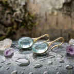 A Crystal Drop Earrings In Gold And Silver