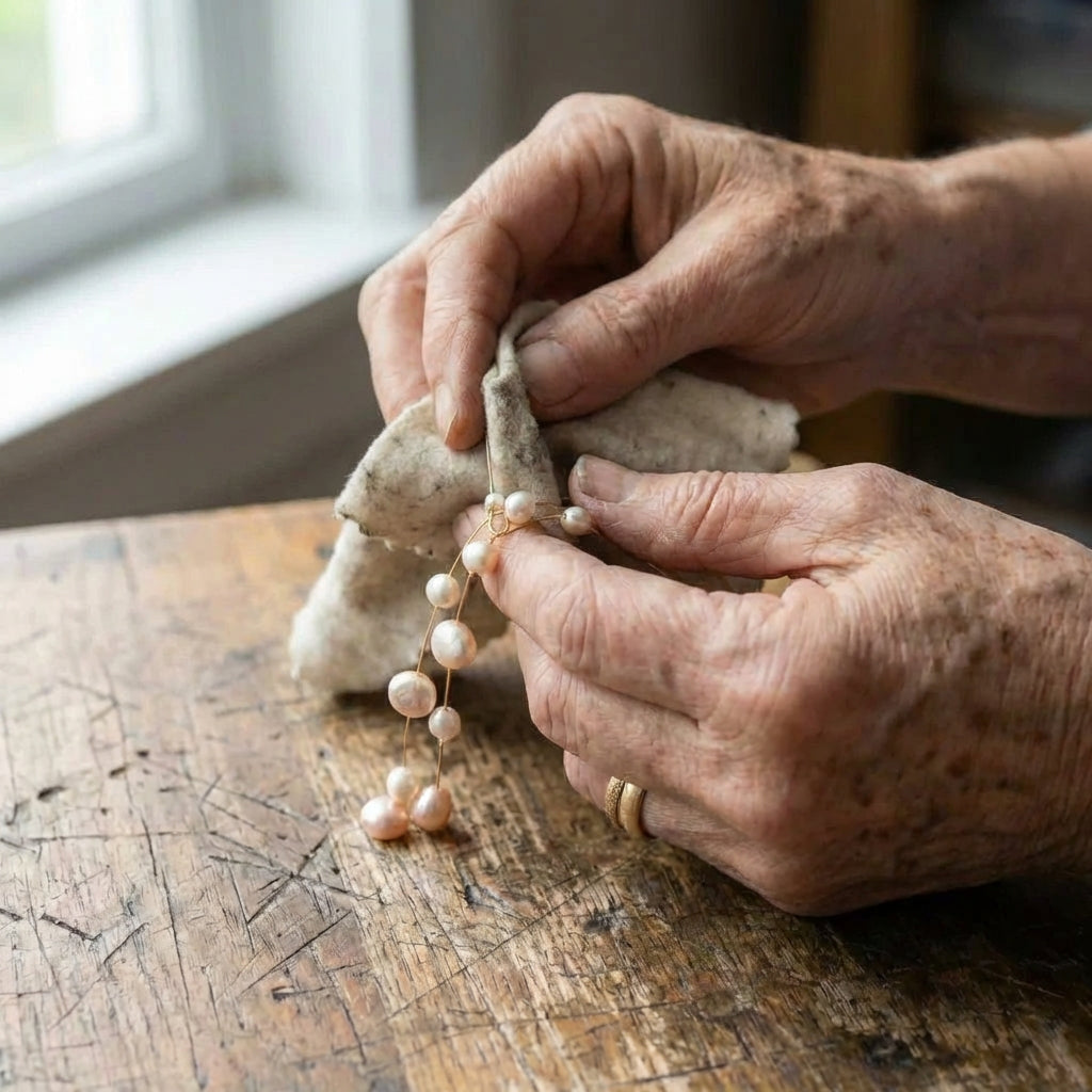Elegant Dangling Pearl Necklace