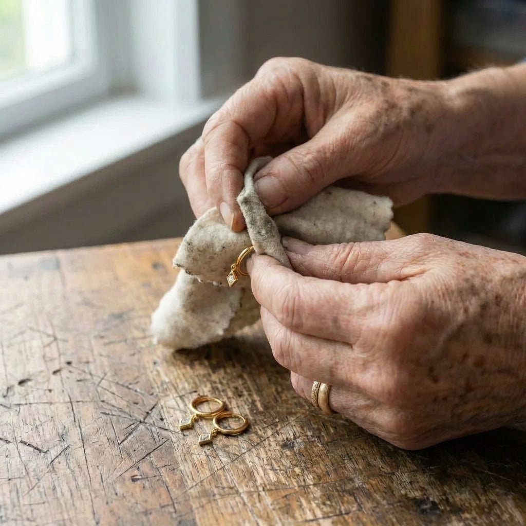 An Elegant Minimalist Gold Drop Huggie Earring Set