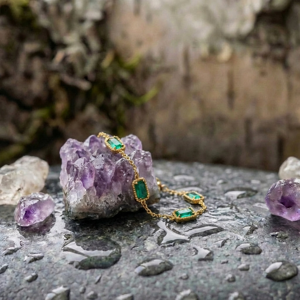 Emerald Trinity Bracelet