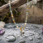 A Vintage Golden Necklace With Stones