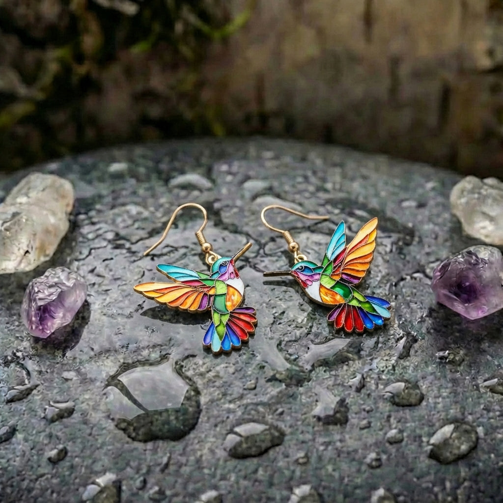 Colorful Hummingbird Earrings