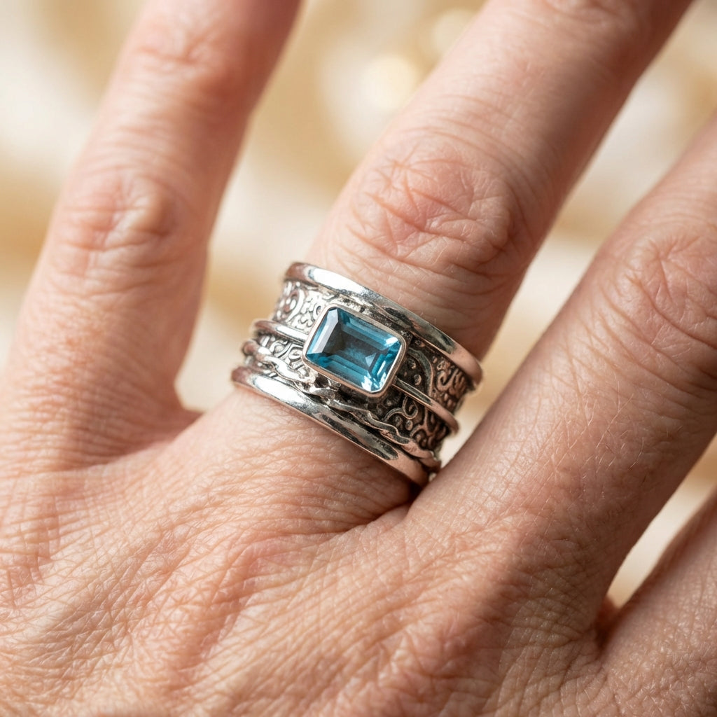 Classic Blue Stone Ring