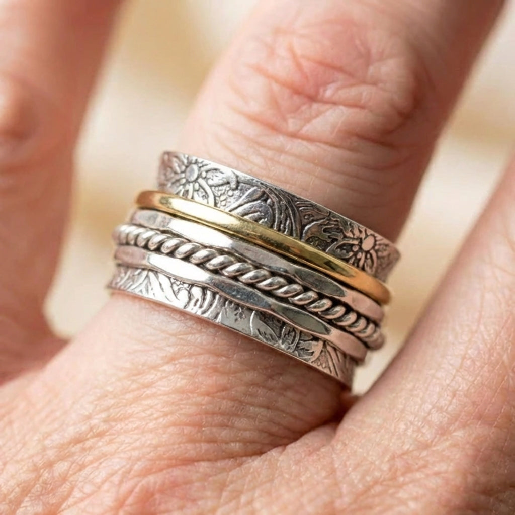 Antique Meditation Spinner Ring