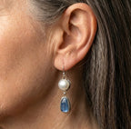 A Vintage Natural Blue Stone Earring Set