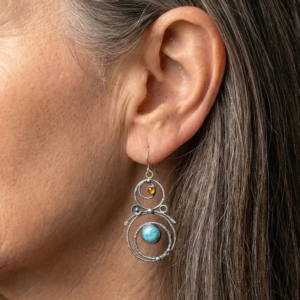 Blue Stone Earrings