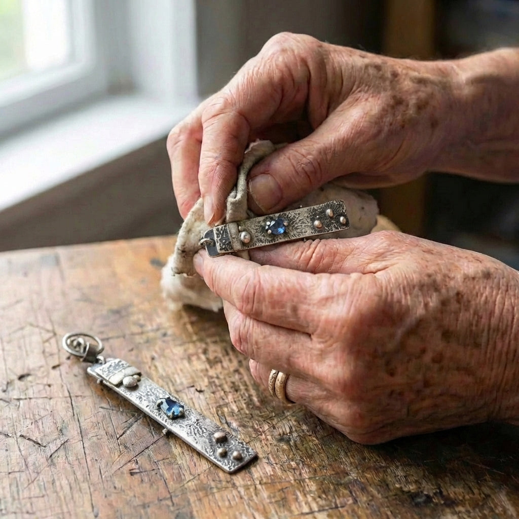 Blue Stone Handmade Earrings
