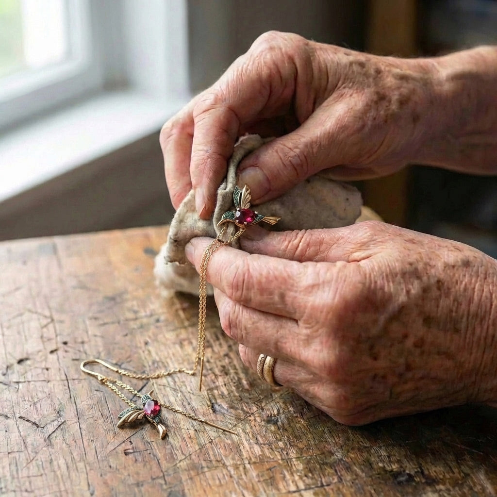 A Hummingbird Enamel And Zirconia Earring Set