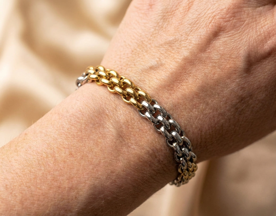 Vintage Handmade Braided Bangle Bracelet