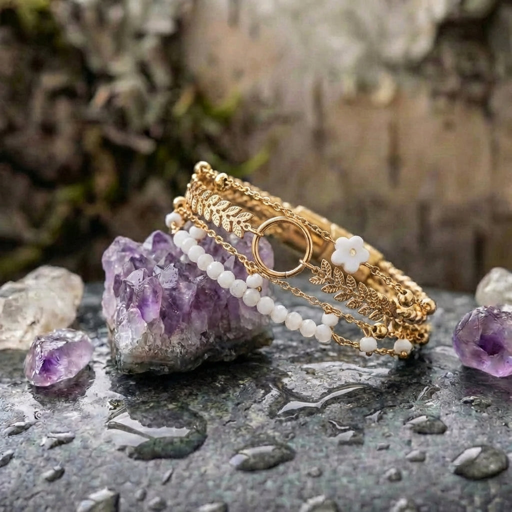 Pack Of Boho Bracelets In Gold