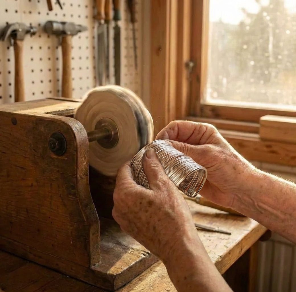 Retro Open Cuff String Silver Bracelet
