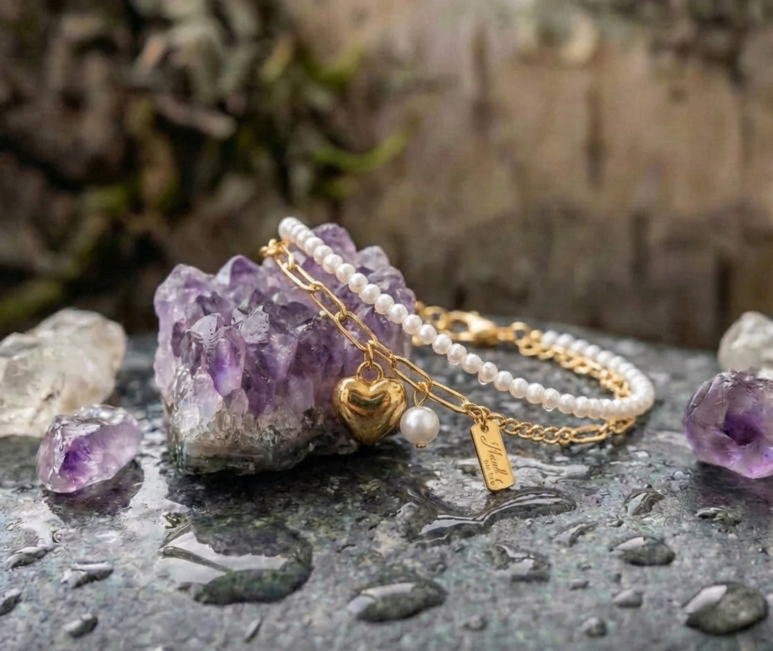 Vintage Charm Double Layer Pearl Bracelet