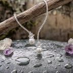 Elegant Shiny Necklace With Pearls Made Of Sterling Silver