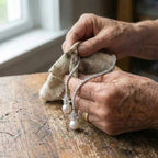 Elegant Shiny Necklace With Pearls Made Of Sterling Silver