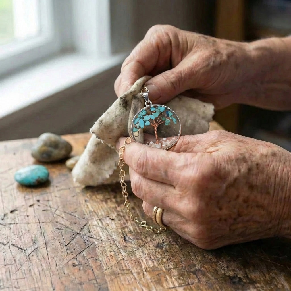 Opal Tree Of Life Necklace In Silver