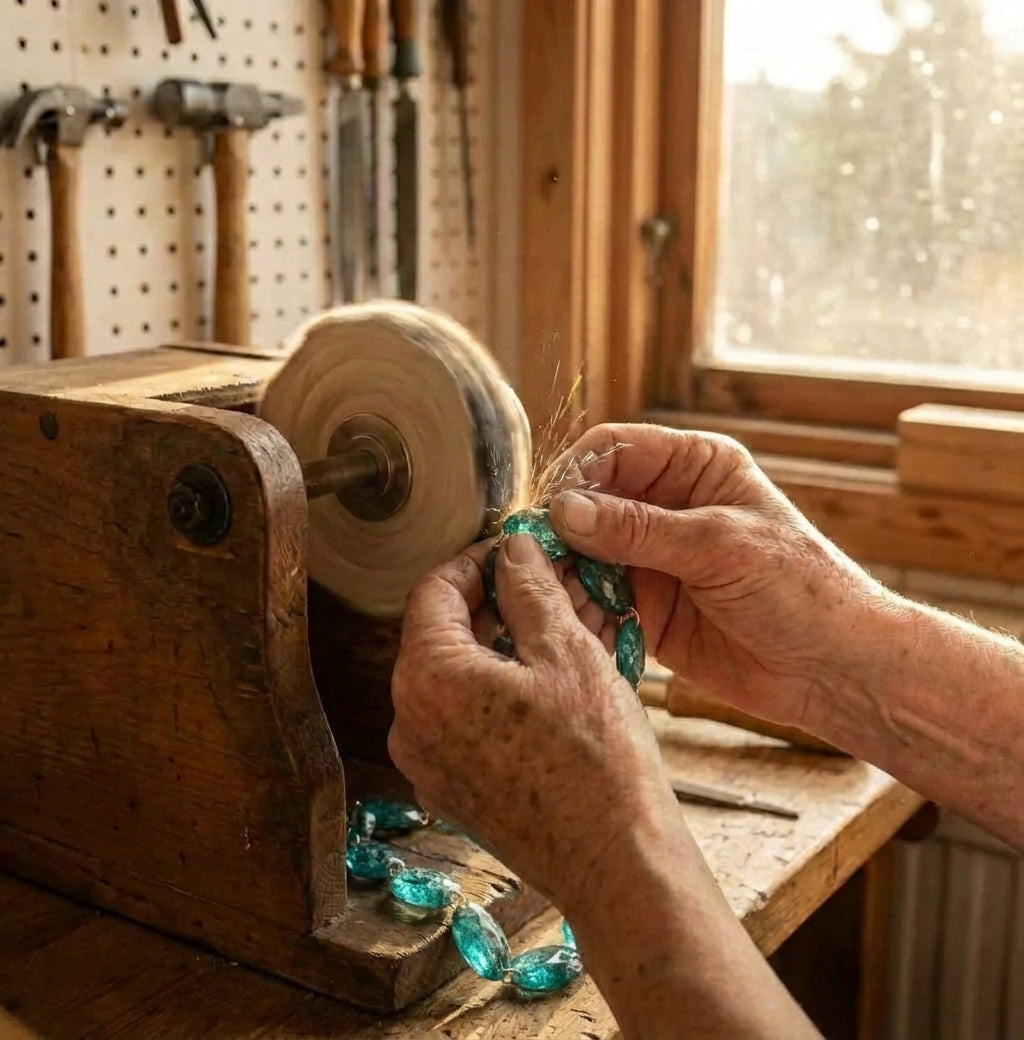 Vintage Ellipse Charm Necklace