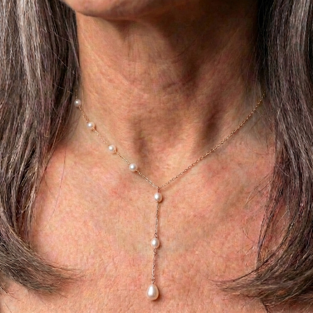 Vintage Pendant Pearls Necklace