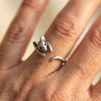 A Vintage Inspired Silver Mouse Statement Ring