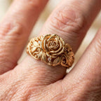 A Golden Flower Ring