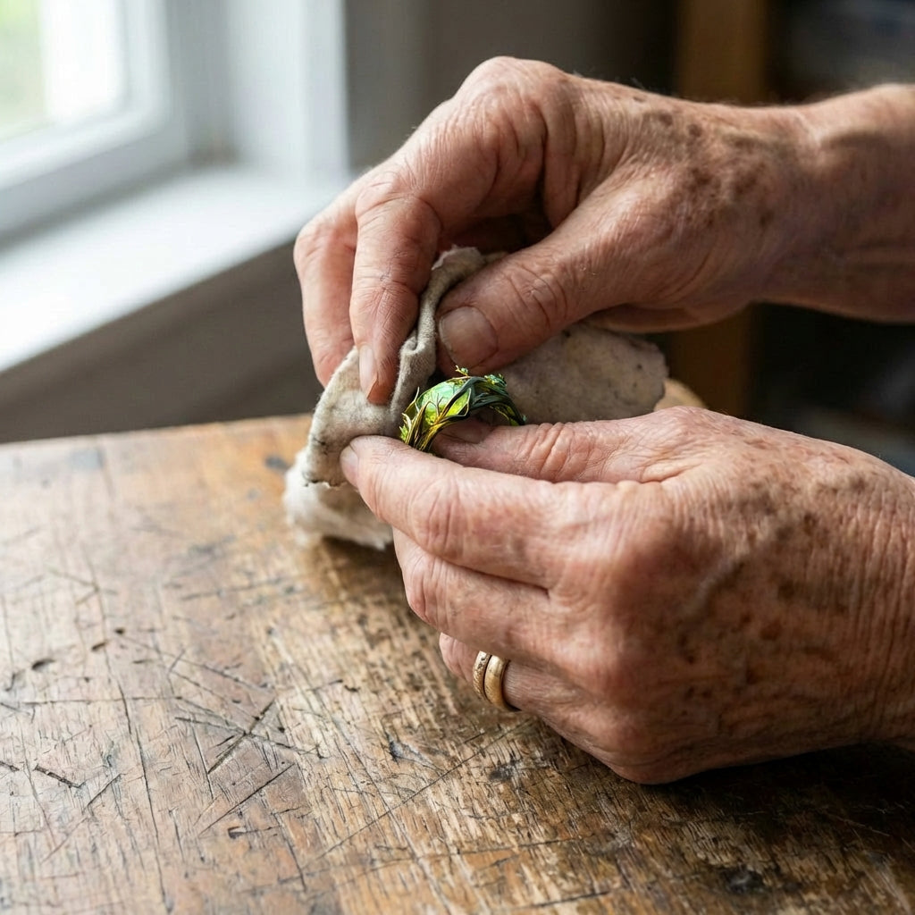 A Green Opal Nature Ring