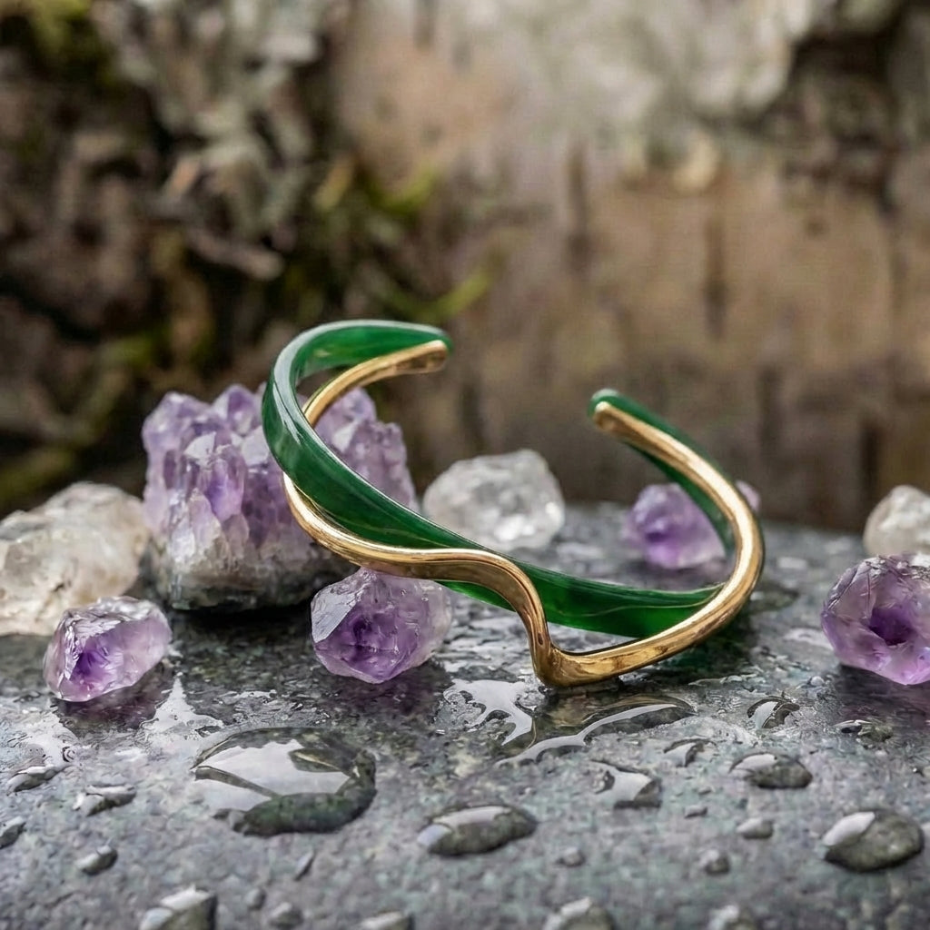 Green Shellfish Bangles Bracelet