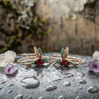 A Hummingbird Enamel And Zirconia Earring Set