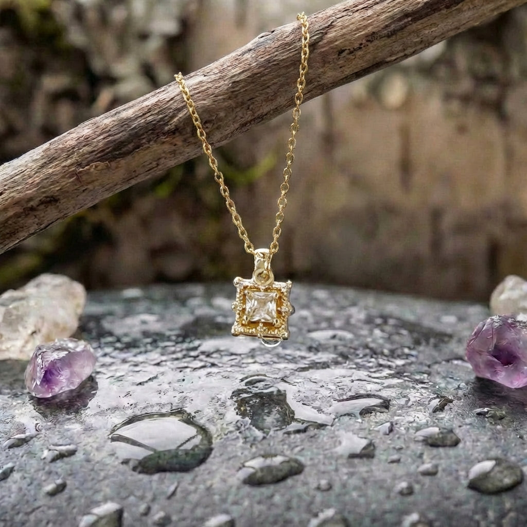 Illaria Square Baguette Necklace