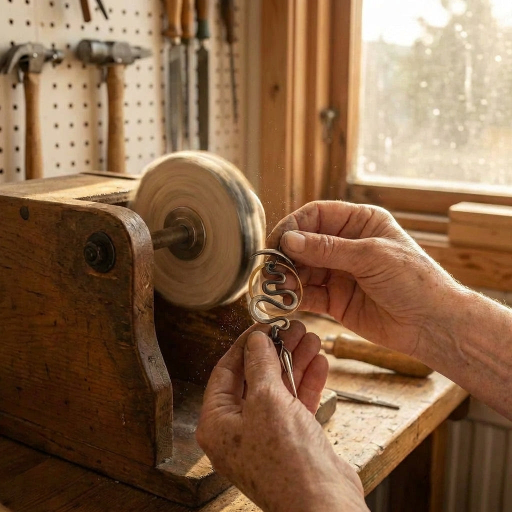 Irregular Geometric Spiral Earrings Serpentine
