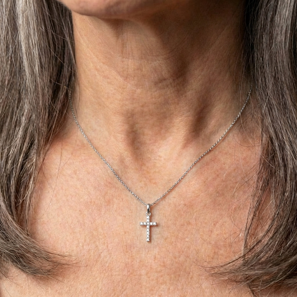 Jianna Silver Cross Necklace